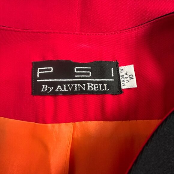 Vintage PSI By Alvin Bell Union Made Womens Red Wool Blazer Size 10 USA-Made - Picture 3 of 11